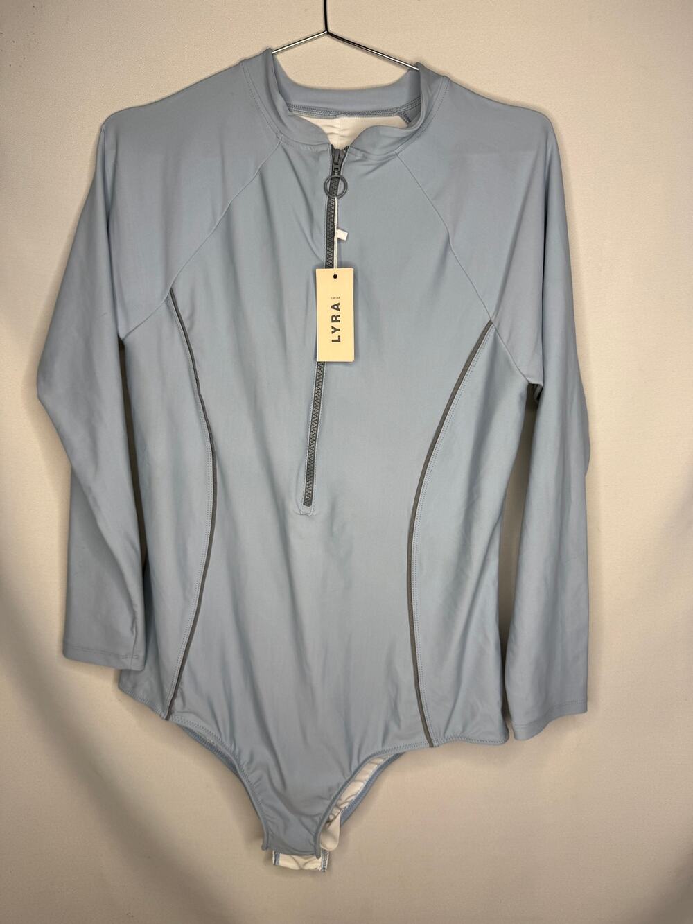 NWT Lyra Swim Long Sleeve Quarter Zip Rashguard One Piece Swimsuit XXL